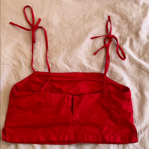 Brandy Melville Red Dena Tank with Ties - Picture 4 of 4